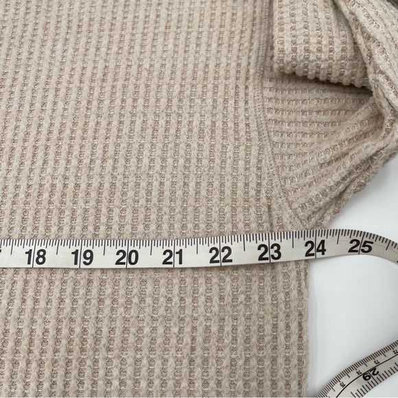 American Eagle Sweater Womens Large Cream Viscose Pullover Waffle Knit Boat Neck - Picture 11 of 13